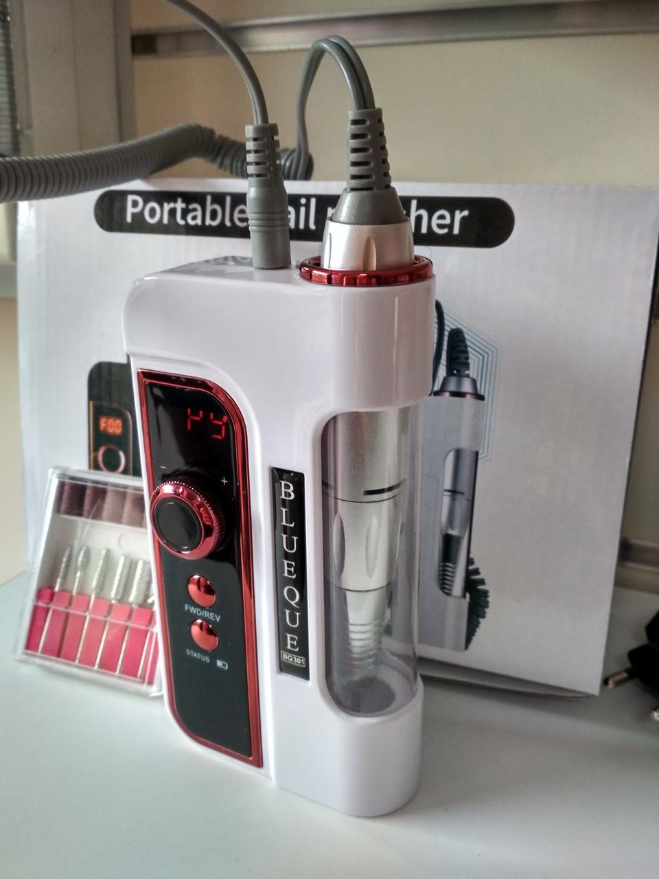 Портативний фрезер BQ301 на акумуляторі 2000 mAh 50 вт 35 тис.об./хв. манікюр педикюр