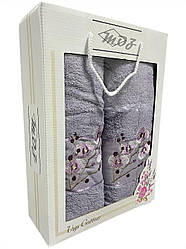 Подарунковий набір рушників Cattleya Туреччина Бузковий