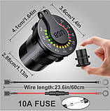 12 V 24 КК 3,0 Автомобільний заряд з двома USB-портами і вольтометром, фото 6