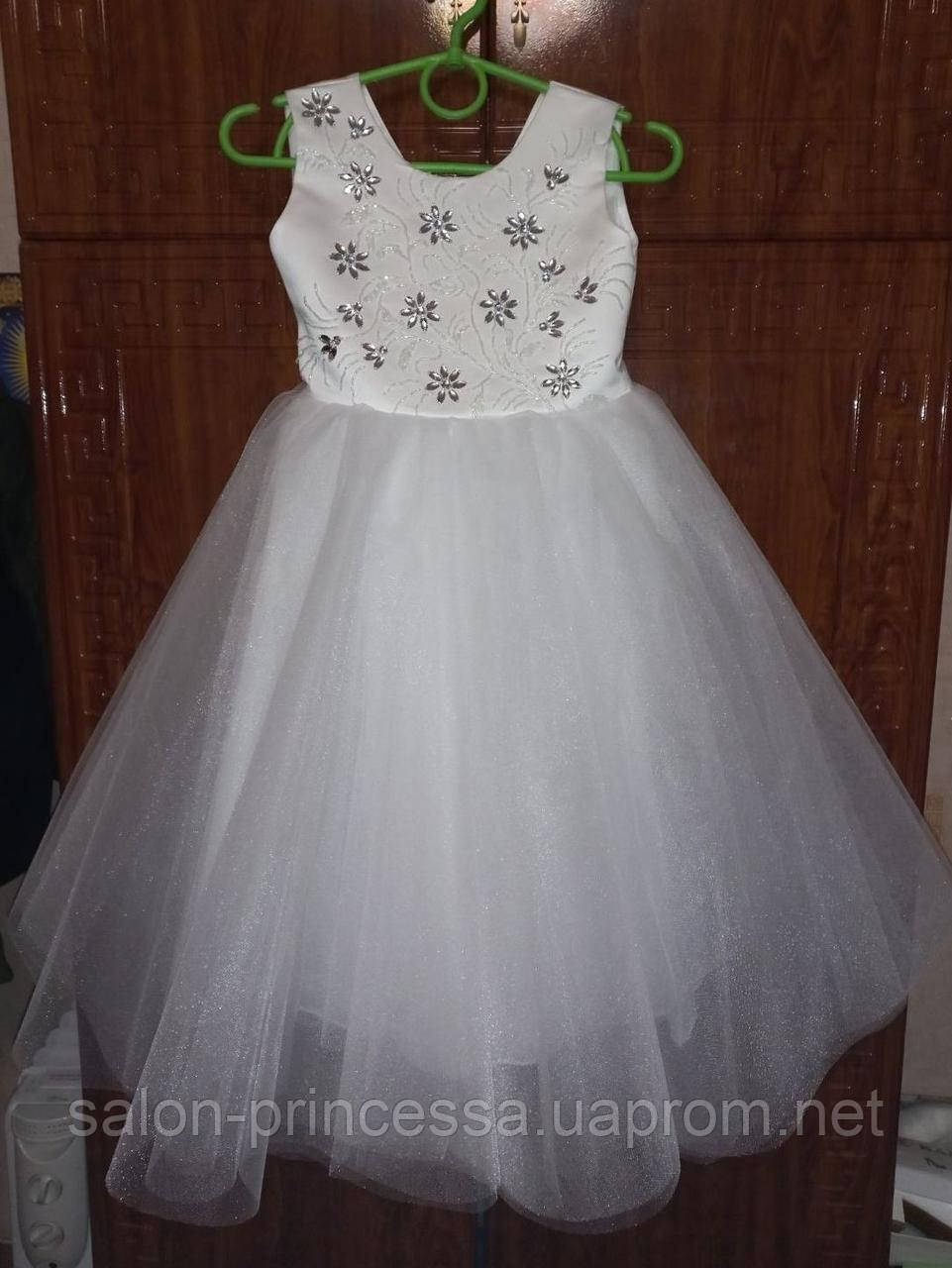 Ошатна дитяча сукня біла "Пролісок"