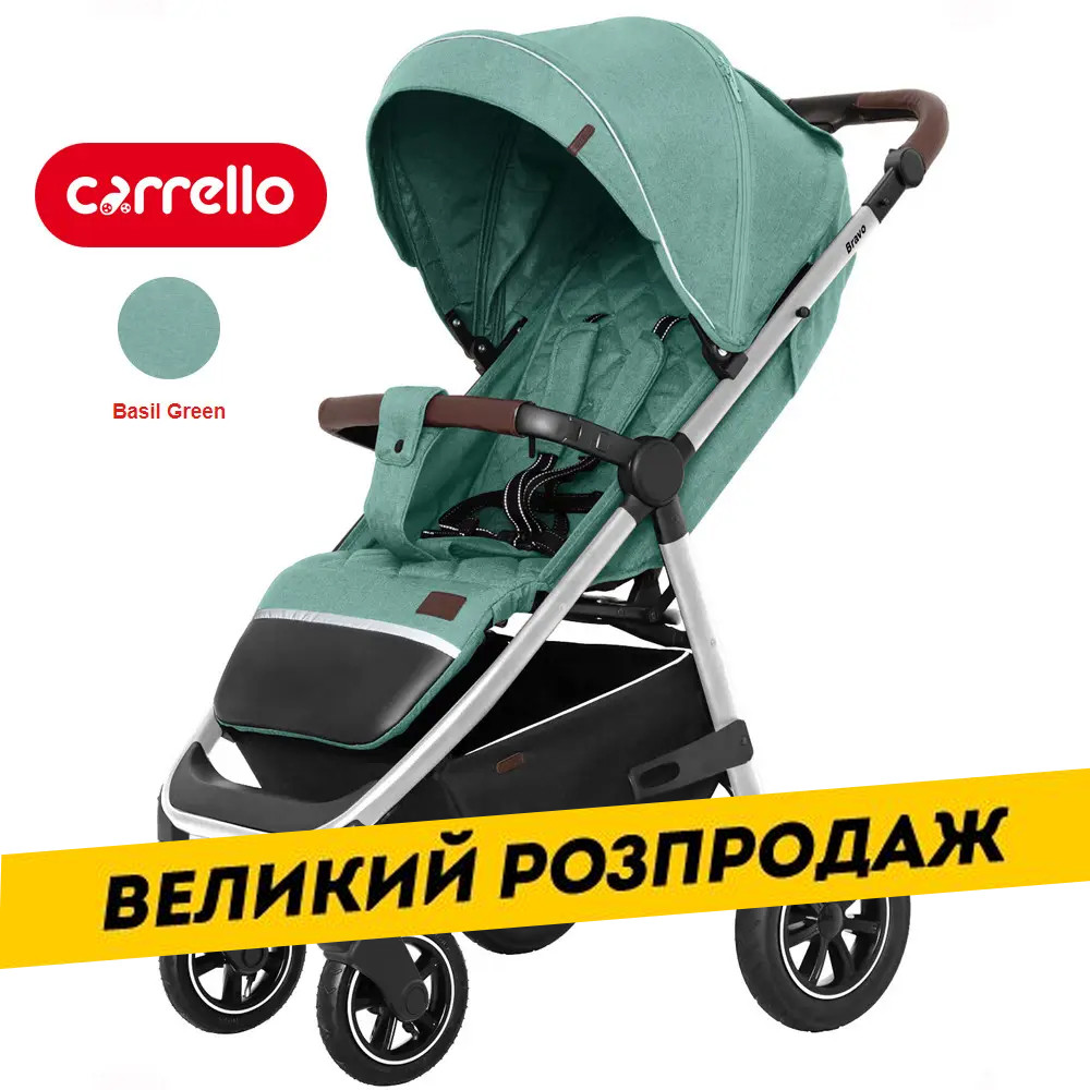 Carrello Bravo Air Детская прогулочная коляска с надувными колесами CRL-5512 Basil Green Бирюзовый - фото 1 - id-p1749109704