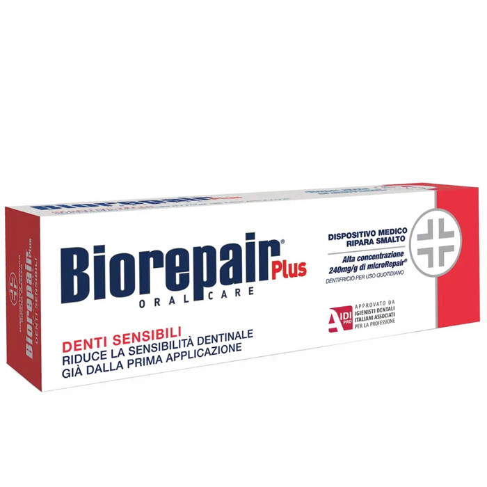 Зубна паста «Професійне звільнення від неприємності» BioRepair Oral Care Plus Sensitive Teeth 75мл, фото 1