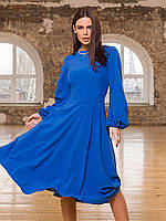Розмір S | Вечірнє приталене жіноче плаття з супер-софту, синє