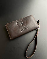 Шкіряний тревел-кейс (холдер для подорожей, клатч-органайзер) SOLOY коричневий