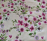 Котон бенгалін принт квітковий розовий, фото 3