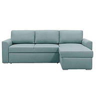 Раскладной угловой диван EW Берн серо-голубой. Диваны раскладные мягкие. Диван для дома и офиса