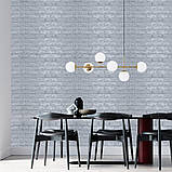 Самоклеюча 3D панель цегла Срібло В РУЛОНІ 20 метрів х 70 см х 3 мм, фото 6