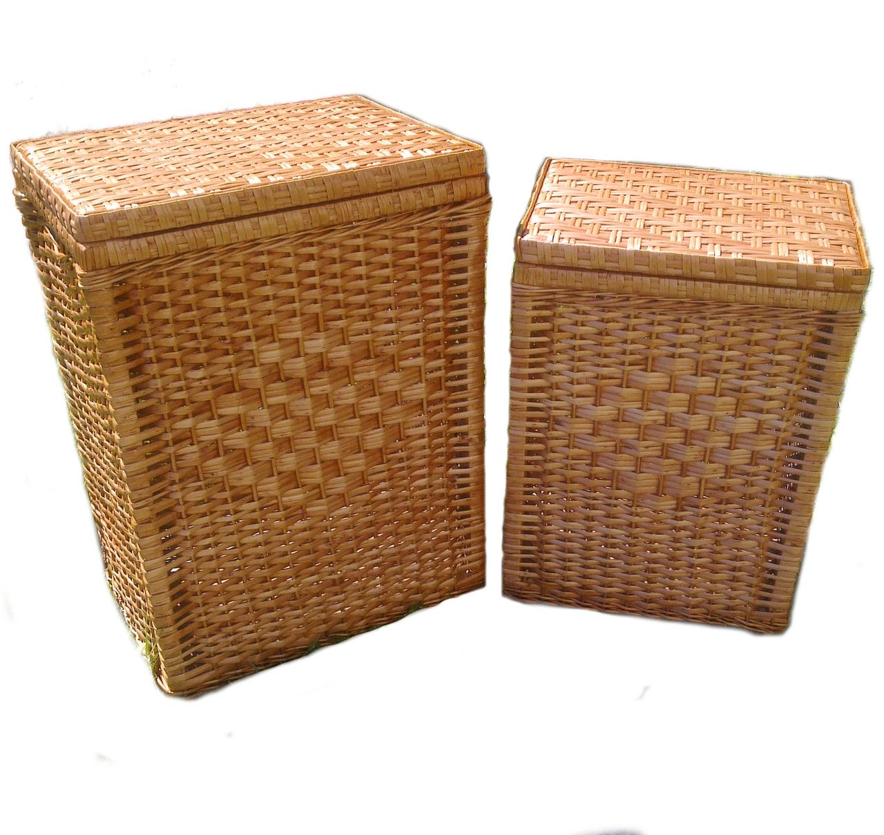 Набір плетених кошиків з лози для білизни із 2шт. Арт.544-2н