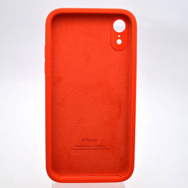 Чехол силиконовый с квадратными бортами Silicone case Full Square для iPhone Xr Red Красный, фото 4