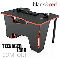 Парта для школяра старших класів — комп'ютерний стіл TEENAGER 1400 comfort black-red