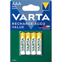 Акумуляторна батарея Varta AAA LR03 800mAh 4 одиниці