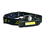 Ліхтар налобний акумуляторний High Power Head Lamp 1898 з магнітом та сенсором, фото 7