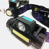 Ліхтар налобний акумуляторний High Power Head Lamp 1898 з магнітом та сенсором, фото 11