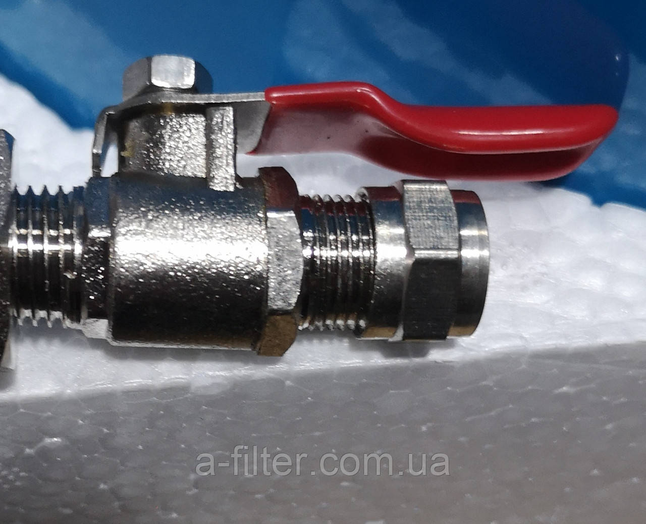 Кран для підключення до водопроводу 3/8” під шланг x 1/4” РН., фото 1