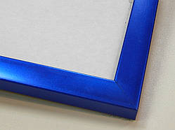 Рамка А4 (219х297). Рамка 16 мм. Синій металік. Для картин, фото, вишивок