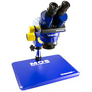 Мікроскоп MECHANIC MOS260-B11 бінокулярний (збільшення 6x-45x/підсвічування R16) жовто-синій