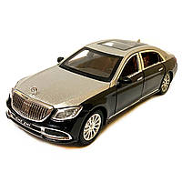 Іграшкова машинка металева Mercedes-Bens S600 (Мерседес-Бенц ) «АвтоЕксперт», срібло, батар., світ, звук, відкр.двері, інерція,, фото 2