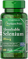 Селен Puritan's Pride — Absorbable Selenium 200 мкг (100 капсул)