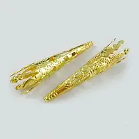 Колпачек (конус) металлический ажурный 40*8 мм, цвет золото