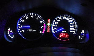 Світлодіодна лампа T4.2 1SMD 3030 Crystal Blue LED для приладової панелі 12 В, фото 2