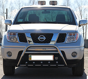 Кенгурятник WT003 (нерж) Nissan NP300 2008-