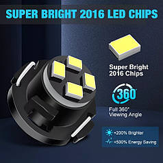 Світлодіодна лампа T4.7 4SMD Crystal Blue LED для приладової панелі 12 В