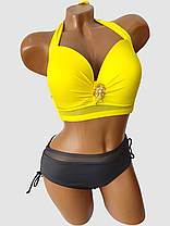 ОПТ Купальник на великі груди Sisianna 5152 44-52 жовтий на укр 48 50 52 54 56 розмір, фото 5