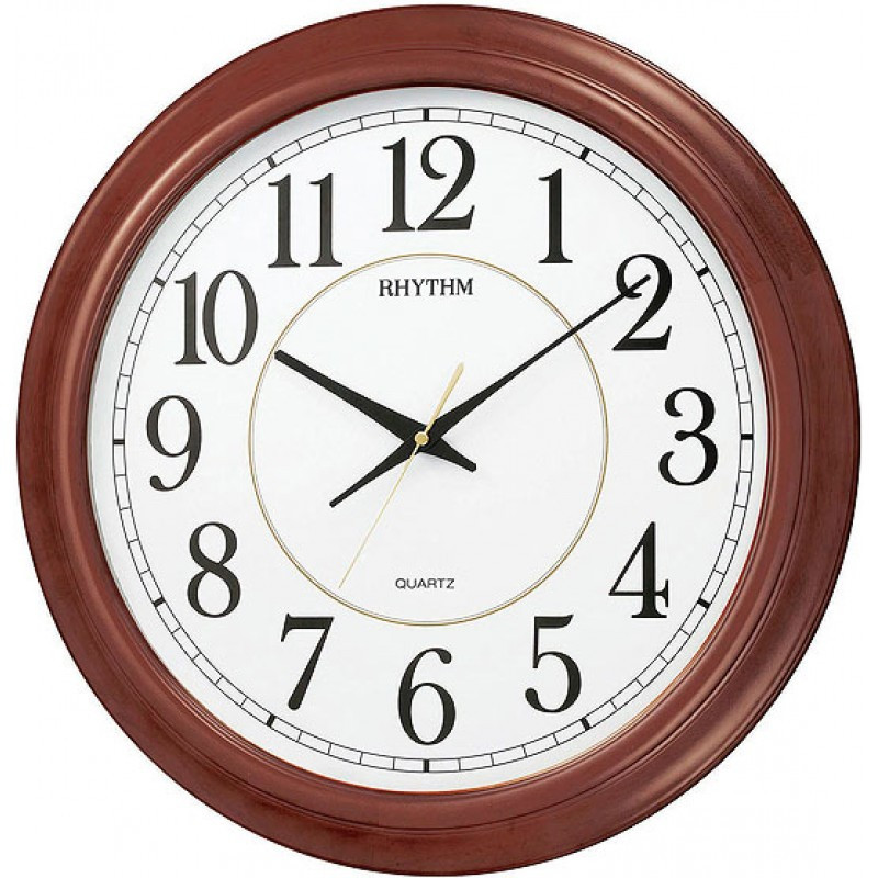 Настінний годинник RHYTHM CMG982NR06 дерев'яний