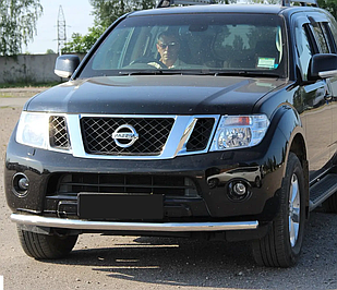 Захист переднього бамперу AK002  нерж Nissan NP300 2008-