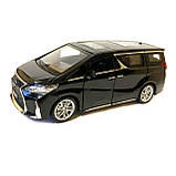 Машинка металева Lexus Лексус LM300h 2019, мінівен, «AutoExpert» ,чорна, інерц., звук, світ, відкр двері.,16*7*7 см (GT-1952), фото 3