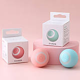 Іграшка для кішки USB smart м'яч-кулька PetGravity з хаотичним рухом і світловою панеллю Рожевий, фото 3