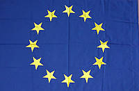 Флаг Евросоюза (Европы, Европейского союза) с габардина размер 135х90 см