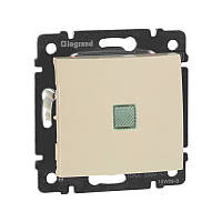 Механізм вимикача 1-клавішного з підсвіткою, Legrand Valena Classic слонова кістка