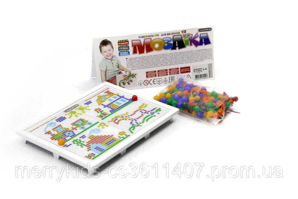 Мозаика для Маленьких Половинка 175 Элементов, в Кор. 22*16см, ТМ ...