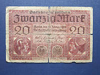 Банкнота 20 марок Германия 1918 как есть