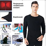 Чоловіча натільна кофта з підігрівом, USB живленням, 5 зон обігріву., фото 4