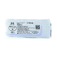 Шовний матеріал Вікрил (Vicryl) 3-0, довжина нитки 75 см, колюча голка 31мм W9130