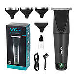 Машинка для стрижки волосся VGR V-925 акумуляторна бездротова, фото 5
