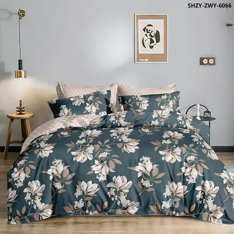 Постільний комплект двоспальний 180х220 Ранфорс бавовна (20278) Молодіжна постільна білизна двоколірна, фото 1