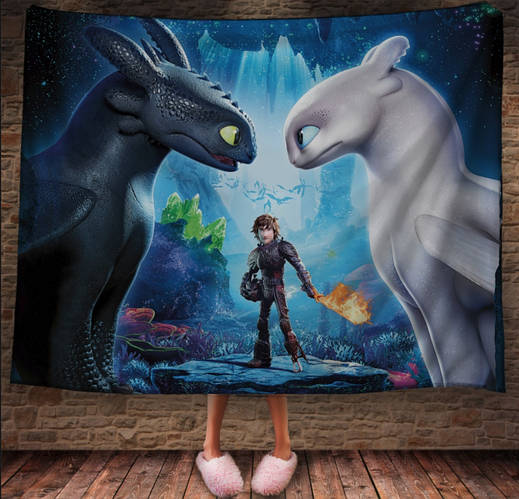 Плед с 3D принтом How to Train Your Dragon (ID#1749251089), цена: 1450 ...