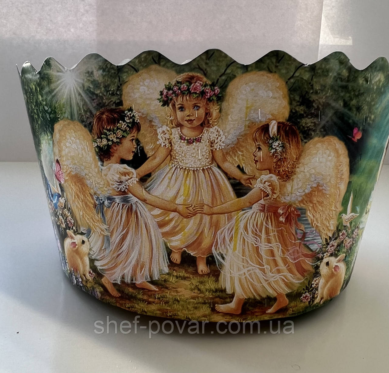 Форма пасхальна D130 біла "Ангелочок", фото 1