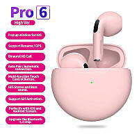 Air Pro 6 TWS Беспроводные наушники с микрофоном (pink)
