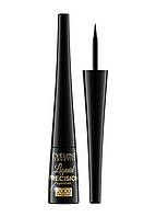 Підводка для очей eveline cosmetics liquid precision eyeliner чорна матова (4ml)