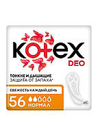 Щоденні прокладки Kotex Normal Deo 56 шт