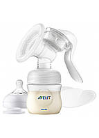 Ручной молокоотсос philips avent с контейнером для хранения грудного молока (1 шт) (scf430/10)