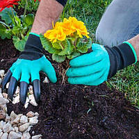 Перчатки. Рукавички з кігтями для городу, гумові Garden Genie Gloves, рукавички для саду, кігті садові V&A