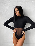 Жіноче боді з сіткою Annver чорне
