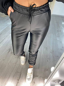 Модні жіночі штани штани-джогери з екошкіри "Dara"