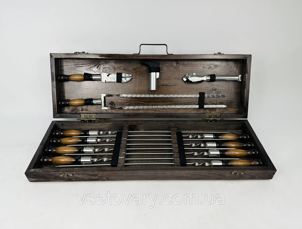 Набір шампурів в кейсі ПРЕМІУМ - 2, фото 1