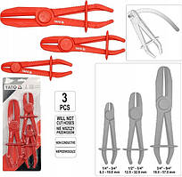 Кліщі Для Перетискання Шлангів з Фіксатором Набір 3 шт YATO (YT-0840)